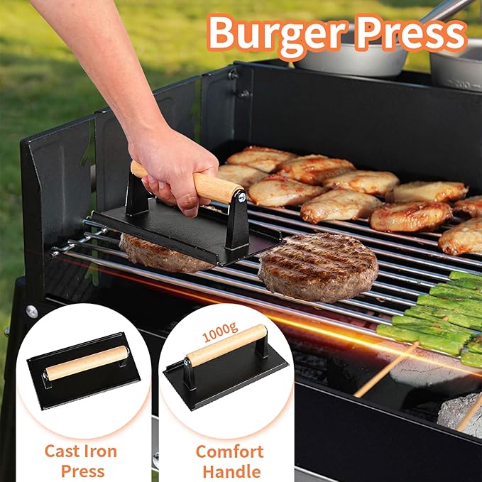 19-Piece BBQ Grill Tools Set, Heavy Duty Stainless Steel Grill Accessories Kit for Outdoor