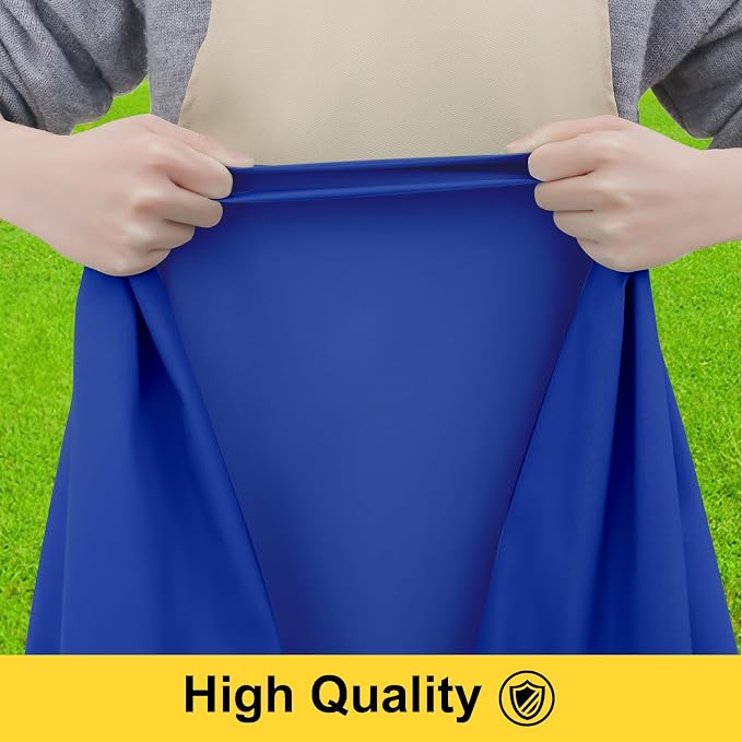 Smiry Picnic Table Cover with Bench Covers, Waterproof Elastic Fitted Polyester Tablecloths for 6 Ft Rectangle Tables, Washable Windproof Tablecloth for Camping, RV & Outdoor (Blue, 30x72 Inches)