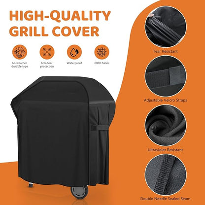 Grill Cover for Charbroil Bistro Pro Electric Grill Griddle,BBQ Grill Cover For Charbroil Grill 25302161 25302145 25302146 25302147 25302148 Full-Length All Weather Grill Cover CB1250073P4 Accessories