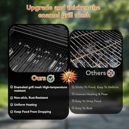 3-Burner Propane Gas Grill with Side Burner, 34,000 BTU Stainless Steel BBQ Grill – Heavy-Duty Porcelain-Enameled Grates for Patio and Outdoor Cooking