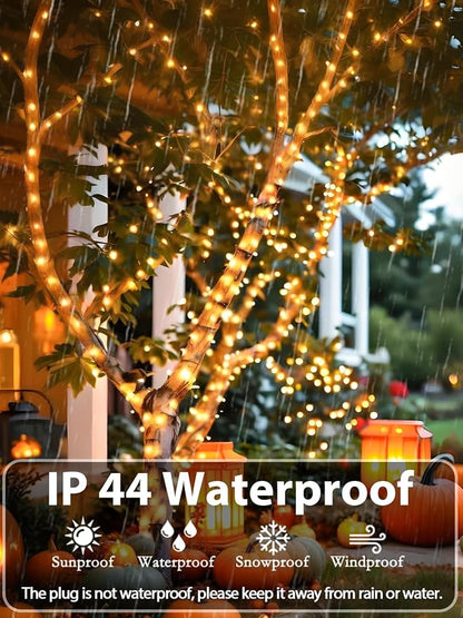 Extendable 108 FT 300 LED Christmas String Lights Indoor Outdoor Warm White | Green Wire Ultra-bright,8 Modes, Timer and Memory Function, UL Certified Fairy Twinkle Lights Waterproof for Xmas Tree Decor