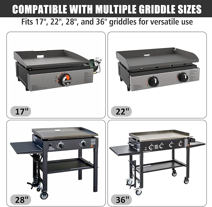 SafBbcue Adjustable Griddle Warming Rack for Blackstone 17"-36" Griddles, Grill Warming Rack Compatible with Weber 6784, Universal BBQ Griddle Rack for Most Tabletop/Flattop Griddles and Grill