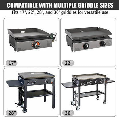 SafBbcue Adjustable Griddle Warming Rack for Blackstone 17"-36" Griddles, Grill Warming Rack Compatible with Weber 6784, Universal BBQ Griddle Rack for Most Tabletop/Flattop Griddles and Grill