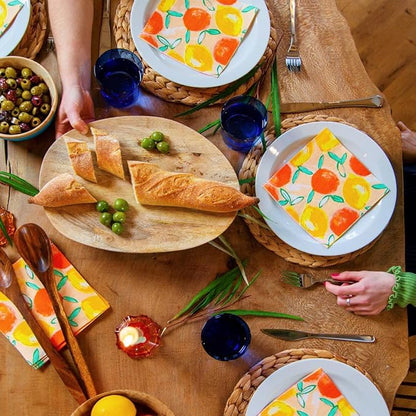 Talking Tables 20 x Citrus Fruit Napkins for Summer Parties, BBQ, Picnic, Decoupage | Lemon & Orange Disposable Serviettes | Party Tableware 13" x 13"