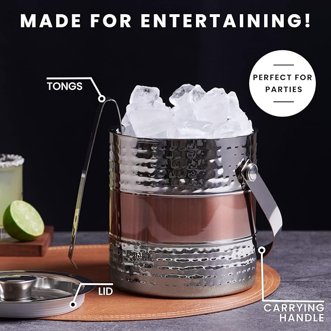 Elementi Manhattan Fire Pit Bundle Outdoor Firepit Set Includes 36” Natural Gas Concrete Firepit Table, Glass Windscreen, Stainless Steel Cover, Canvas Cover, Floor Mat, Ice Bucket