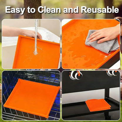 Full-Edge 17" Silicone Griddle Cover, with 16" Silicone Spatula Mat, Compatible with Blackstone Griddle, Perfect All-Season Outdoor Protection Combination