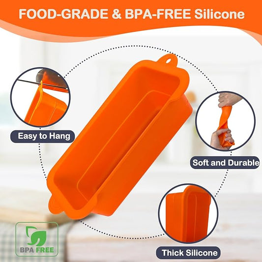 Koolstuffs 1 Pack Silicone Side Shelf Griddle Tools Spatula Mat+2 Pack Silicone Grease Cup Liners for Blackstone 36 28 22 17 Inch Griddle