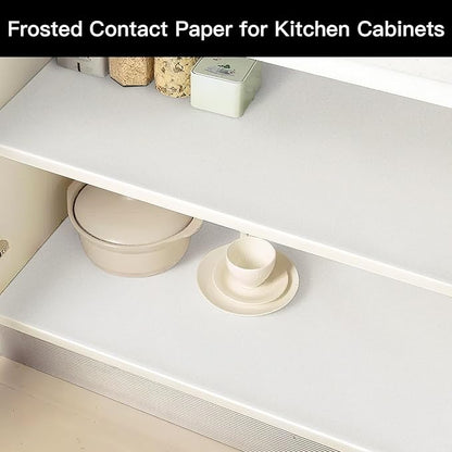 Window Film 17.7''x314.9'' Clear Contact Paper Window Privacy Film Frosted Glass Self-Adhesive Paper Removable Protective Film Waterproof Liner Drawer Shelf Kitchen Cabinet Desk Fridge Roll