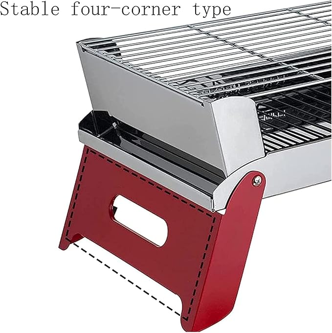 Barbecue Charcoal Grill Portable Charcoal Grill Stainless Steel Folding Grill Tabletop Outdoor BBQ Grill For Picnic Portable Charcoal Grill