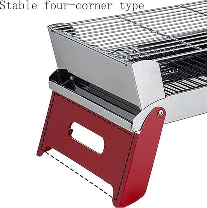 Barbecue Charcoal Grill Portable Charcoal Grill Stainless Steel Folding Grill Tabletop Outdoor BBQ Grill For Picnic Portable Charcoal Grill