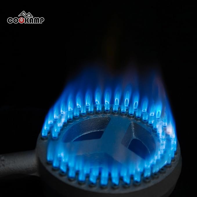 COOKAMP SH12 Cast Iron Propane Burner Head with Brass Fitting Orifice (SH12 - DIY Burner)