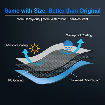 Comnova Grill Cover for Weber Q Grill on Cart - 7112 BBQ Cover for Weber Q3000/Q300/Q2000/Q200 with Portable Stand, 600D Heavy Duty & Waterproof BBQ Cover for Weber Q3200, 3000, 320, 300 and More