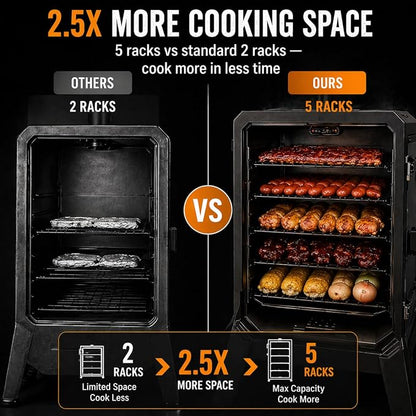 Uniflasy PBV4NX Smoker Racks for Pit Boss 1300 Onyx Vertical Pellet | 19.76 X 12 inch Racks for Pit Boss 4 Series Vertical Pellet Smoker, Cast Iron for Smoking Meat and Outdoor Grilling