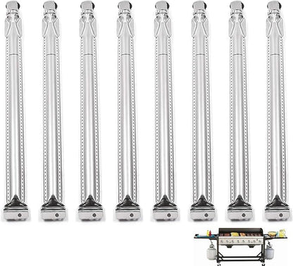 GR2039201-MM-00 Grill Burners Tubes for Members Mark grill parts, 17 Inch Burners for SAMS Club ST1017-012939 Propane Grills, Outdoor Gourmet GD430, Uniflame GBC1059WB Parts, Stainless Steel, 8 Pack