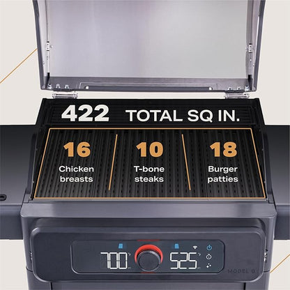 Current® Model G Dual Zone Grill, Smart Electric Outdoor Grill with 200-700°F Range for Searing & Roasting, Digital Precision, Independent Heat Zones, Apartment-Friendly & Weather-Resistant, Slate