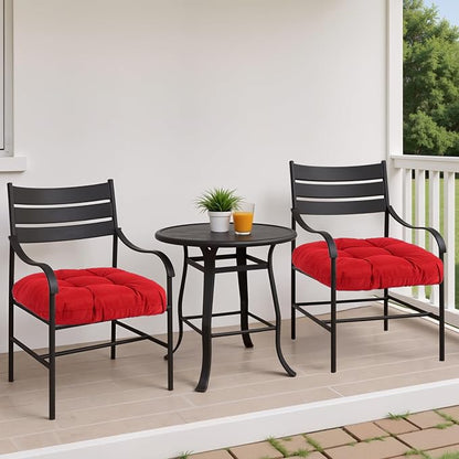 MTMR 2Pcs Outdoor Chair Cushions, Patio Furniture Seat Pads, Waterproof | 2Pcs , waterproof cover, PP cotton, u-shaped, no-fading, thick patio seat pads for outdoor wicker furniture in yard, 19x19x4