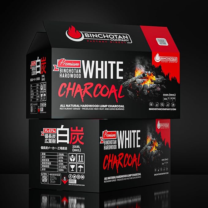 Premium Binchotan Hardwood White Charcoal – 11 lbs. for Yakitori