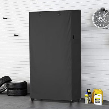 Storage Shelf Cover,Outdoor Heavy Duty 600D 48''W x 18''D x 72''H Dustproof Waterproof Shelf Covers for Wire Shelving,Storage Rack Cover with Zipper
