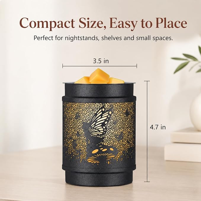 kobodon Wax Melt Warmer Metal Wax Warmer for Scented Wax (Flower Fairy) | Electric Fragrance Candle Oil Burner 2 in 1 Wax Melts as Gifts for Moms Grandma Women Girls