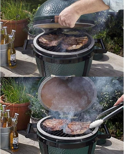 Cast Iron Cooking Grids Grates Compatible with Small and Mini-max Big Green Egg Charcoal Grill Round Grill Grate(13"-Fit Small/Mini-max)