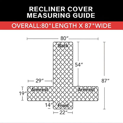 Easy-Going Reversible Couch Cover, Recliner 22 in, Light Gray/Light Gray | Machine Washable Slipcover For Dogs, Water Resistant Furniture Mat For Living Room, Non-Slip Sofa Cover, Pet Friendly