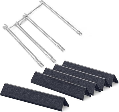 Spirit e330 Grill Parts, 69787 Burner & 7636 Flavorizer Bars for Weber Spirit 330, Spirit 335, Spirit 300 Grill with Front Control Knobs, 15.3" Heat Plates & 18" Burners for Spirit Flavorizer Bars