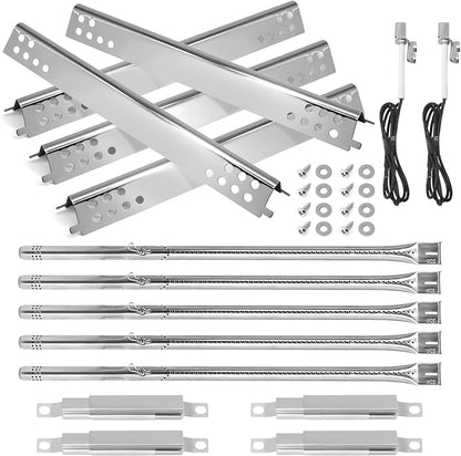 Grill Replacement Parts for Charbroil Performance 5 Burner 463347519 463275517 463347518 463243519 463373019 463243518 463373319 G470-5200-W1 Burner,G470-0004-W1 Heat Plates for Char-Broil Grill Parts