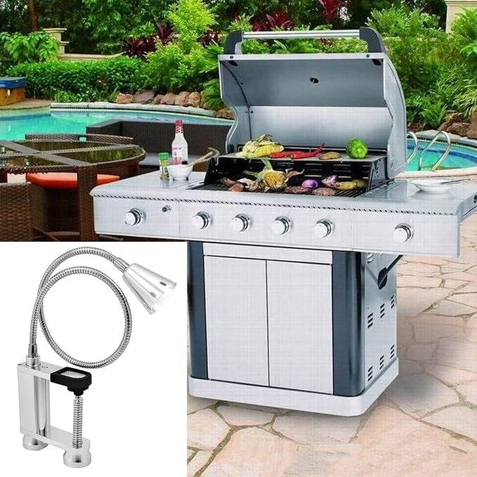 Light Attaches Magnetically Surface Adjustable Gooseneck BBQ Lamps