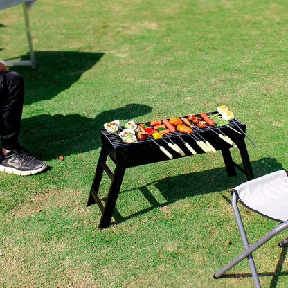 Bbq Grill Charcoal Grill Charcoal Stove Portable Charcoal Barbecue Grill Stainless Steel Folding BBQ Charcoal Grill For Outdoor Cooking Camping Barbecue Grill Charcoal Griddle
