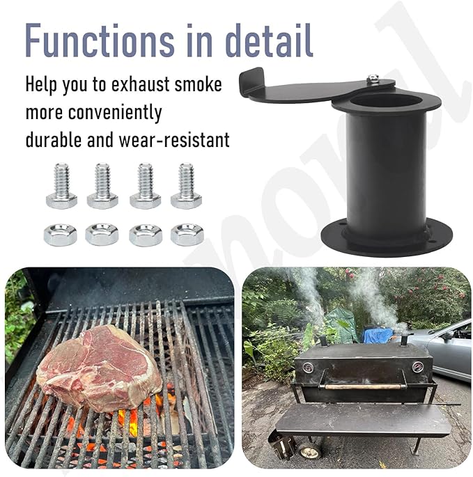 2" Teardrop Flanged Vent Damper,Compatible with UDS Ugly Drum Smoker Lid Exhaust,for UDS 55 Gallon Ugly Drum Smokers