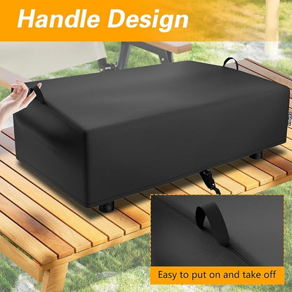 EVRBUL 600D Table Top Grill Cover Compatible with Royal Gourmet GD4002T 4-Burner Tailgater Grill, Waterproof Heavy Duty Portable Griddle Cover 38"×21"×10", Windproof Tabletop BBQ Grill Cover
