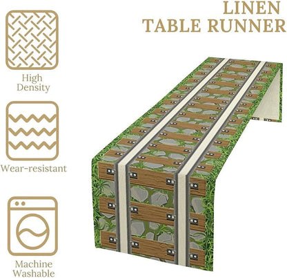 Western Railroad Track Cowboy Wild West Train Table Runner for Kitchen Dining Table Wedding Graduation Party 13x70in