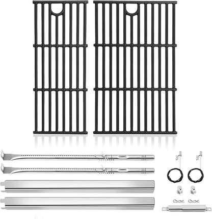 Criditpid Grill Replacement Parts for Charbroil Performance 2 Burner 463630021 463655021 463352521 463660421 463660021, Grill Grates, Heat Plates Shield, Burner and Igniter for Char-Broil Grill Parts