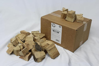 All Natural Cherry Wood Chunks - 840 Cu. in. Cherry Wood Chunks for BBQ Grilling and Barbecue Smoking, redish brown, BSG_CH840CUIN