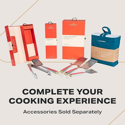 Current® Model G Griddle, Smart Electric Outdoor Flat Top BBQ Grill with 200°F to 600°F Range for Searing & Roasting, Digital Precision, Apartment-Friendly & Weather-Resistant, Slate
