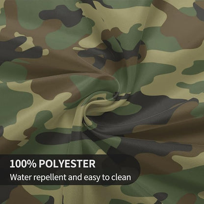 Sweetshow Military Camouflage Tablecloth Round 60 Inches Green Camo Army Round Tablecloth Polyester Washable Wrinkle Resistant Table Cloth Table Cover for Kitchen Dining Room Picnic Patio Party