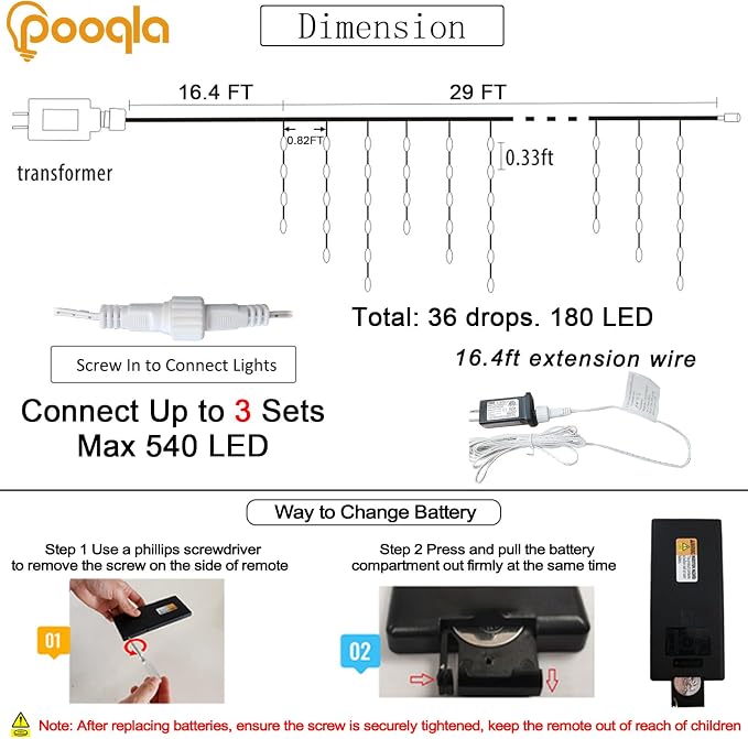 35 Colors Icicle Lights for Outside, 29FT Icicle Christmas Lights | Outdoor Roof Christmas Lights with Remote, Color Changing LED Hanging String Lights for Roof Window Halloween Decorations