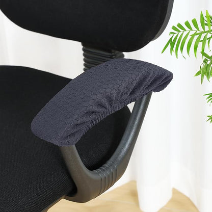 Smiry Office Computer Chair Armrest Covers, 2PCs Anti-dust Arm Rest Pad | Removable Washable Desk Chair Arm Pad Covers, Dark Grey