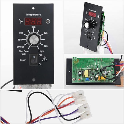 Replacement Digital Thermostat Controller Board,Digital Thermostat Wood Pellet Grill Control Board,120V Digital BBQ Thermostat Kit Control Panel Kit Parts Replacement,for Traeger Pellet Grills