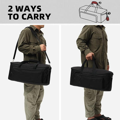 Carry Bag for Weber Go-Anywhere Gas & Charcoal Grill, Compatible with Models 1141001 121020, Padded Carrying Case for Weber Portable Grill, with Pockets for Camping Accessories (Bag Only)