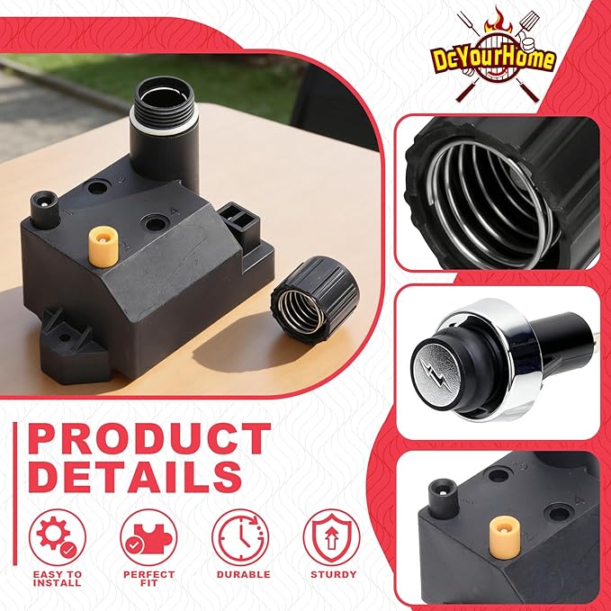 67053 Igniter Kit for Weber Spirit II GS4 310 Series Igniter Replacement Parts, 2-Outlet Ignitor Kit for Weber Spirit II E310, S310 GS4 Parts Accessories, for Weber Spirit 2 310 SER (2017 & newer)