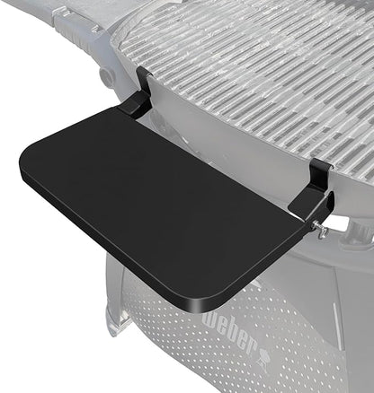 QuliMetal Front Shelf for Weber Q2800, Folding Front Grill Table Accessory, Foldable BBQ Prep Shelf with Extra Space for Food Prep, Tools, Trays and Storage, 13.8" x 9.1"