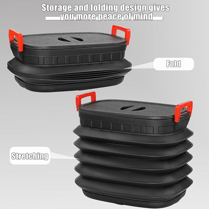 Wood Pellet Storage Containers with Scoop & Stickers Kit - Pellet Bin Pellet Bucket - Pellet Containers for Grill Pellet - Smoker Pellet Storage Pellet Grill Accessory - Black
