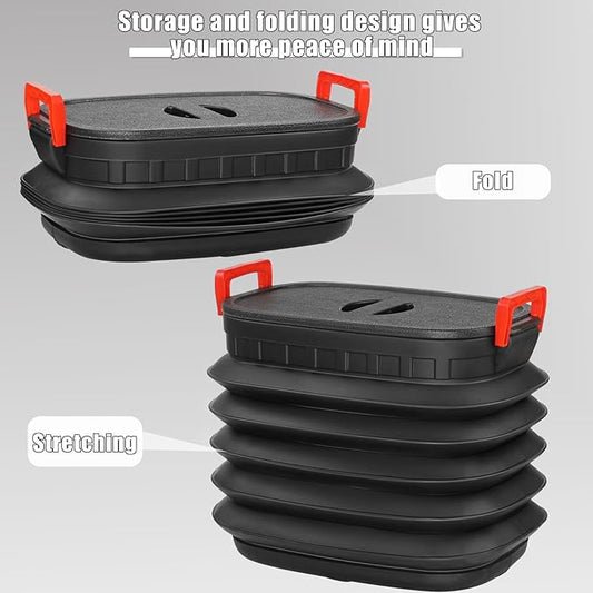 Wood Pellet Storage Containers with Scoop & Stickers Kit - Pellet Bin Pellet Bucket - Pellet Containers for Grill Pellet - Smoker Pellet Storage Pellet Grill Accessory - Black
