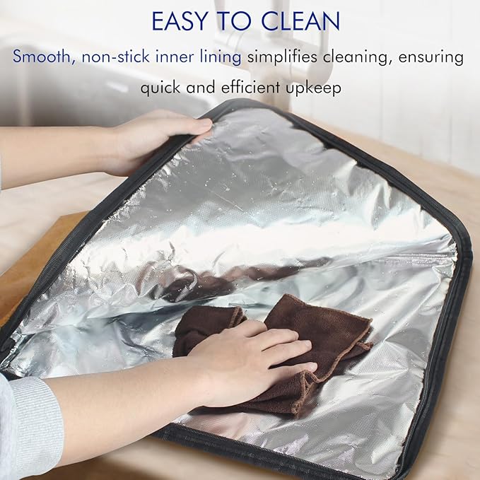 New England Stories BBQ Blanket for Resting Meat, 5-Layer Insulated Meat Resting Bag for Moisture Retention and Perfect BBQ, Wide Mouth with Handle Design for Large Brisket/Pork Shoulders/Turkeys