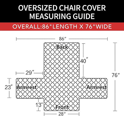 Easy-Going Reversible Couch Cover, Oversized Chair, Beige/Beige | Machine Washable Slipcover For Dogs, Water Resistant Furniture Mat For Living Room, Non-Slip Sofa Cover, Pet Friendly