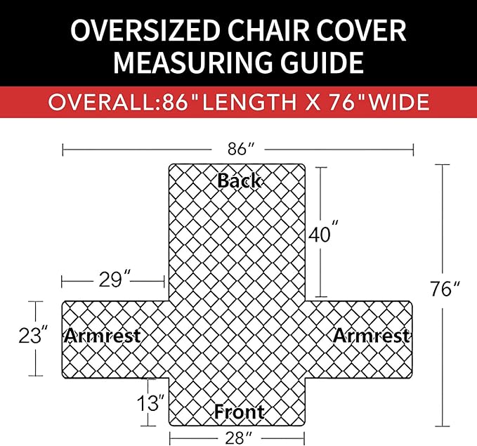 Easy-Going Reversible Couch Cover, Oversized Chair, Gray/Gray | Machine Washable Slipcover For Dogs, Water Resistant Furniture Mat For Living Room, Non-Slip Sofa Cover, Pet Friendly