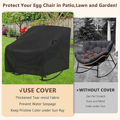 Cover for Rocking Chair,Covers Compatible with Porch Rocking Chairs,Patio Rocker Shield for Porch,Patio,Balcony(Custom Size,1-Pc)