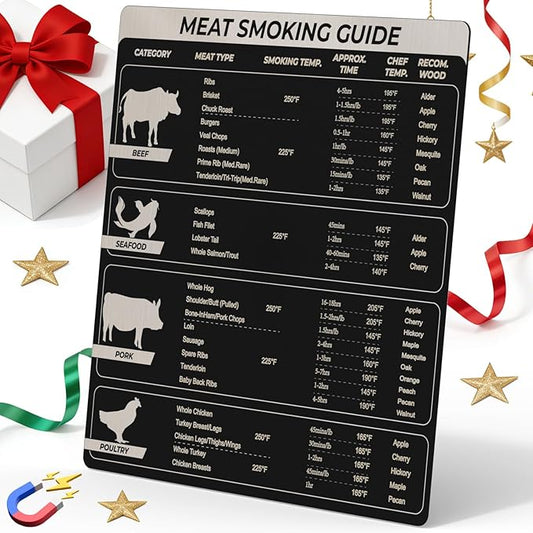 Meat Temperature Chart Magnet for Grills Smoker, Smoker Accessories Gifts for Men, Suit for Traeger Ironwood 885, Pro Series 34, Pro Series 22, Pro D2 575, Pro 780, Ironwood 650