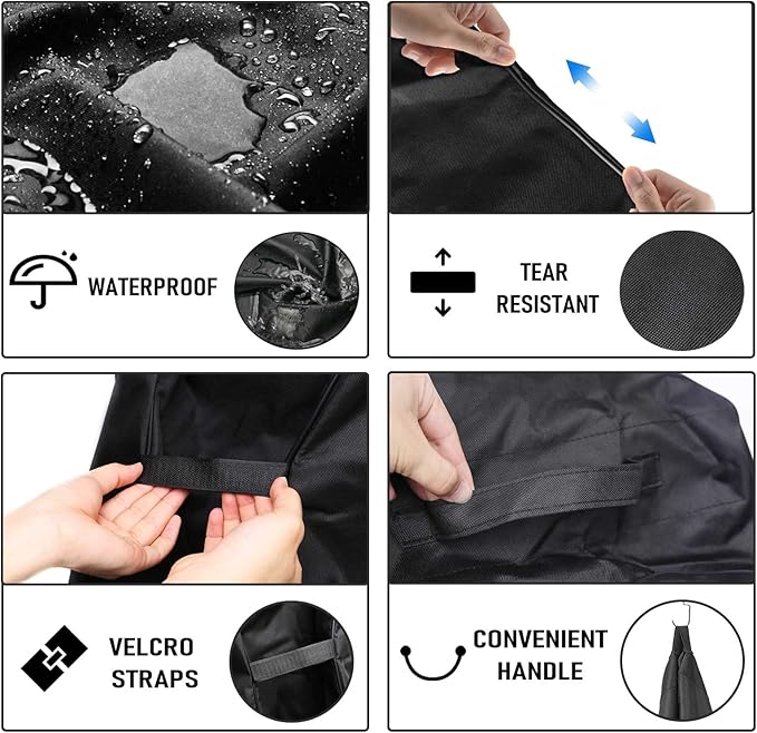 Grisun Grill Cover for Pit Boss 1100 Pro Series Triple-Function Pellet and Gas Combo Grill PB1100PSC2/PB1100PSC1, Sportsman PB1230SP, 600D Heavy Duty Grill Cover, PB 67364